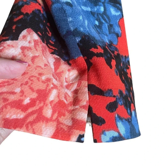 Talbots Chatham Coral White and Blue Dalia Pants with Side Zipper Size 4P - Picture 3 of 12